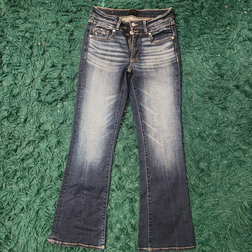 Buckle Black Bootcut Jeans Dark Wash Low Rise Y2K Denim Sz 26